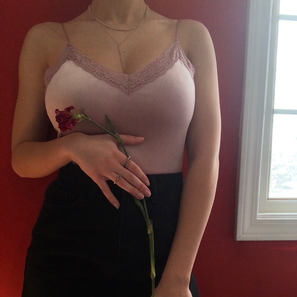 Pink velvet lace bodysuit❤️